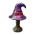 thumbnail image 7 of Halloween Lamp, 8" Stained Glass Witch Hat Lamp, USB Gothic Wizard Hats Night Light, Halloween Decorations for Bedroom & Bookshelf _ G, 7 of 7