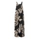 thumbnail image 2 of Gibobby Mono Bombachos Monos de mujer Verano Casual Suelto Sin mangas Patchwork Doble bolsillos Mono Estampado floral Boho Pierna ancha Babero en general(Negro， XL), 2 of 4