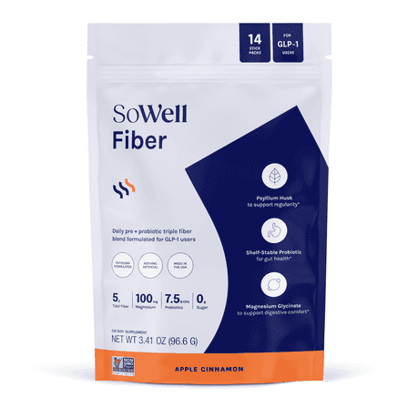 SoWell Fiber Apple Cinnamon for GLP-1 Support