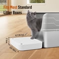 thumbnail image 3 of Cat Litter Box Ramp Mat with Filter, Cat Stairs for Self Cleaning Litter Box, Easy to Clean Non Slip Pedal, Ideal for Kittens Senior Cats, White, 3 of 6