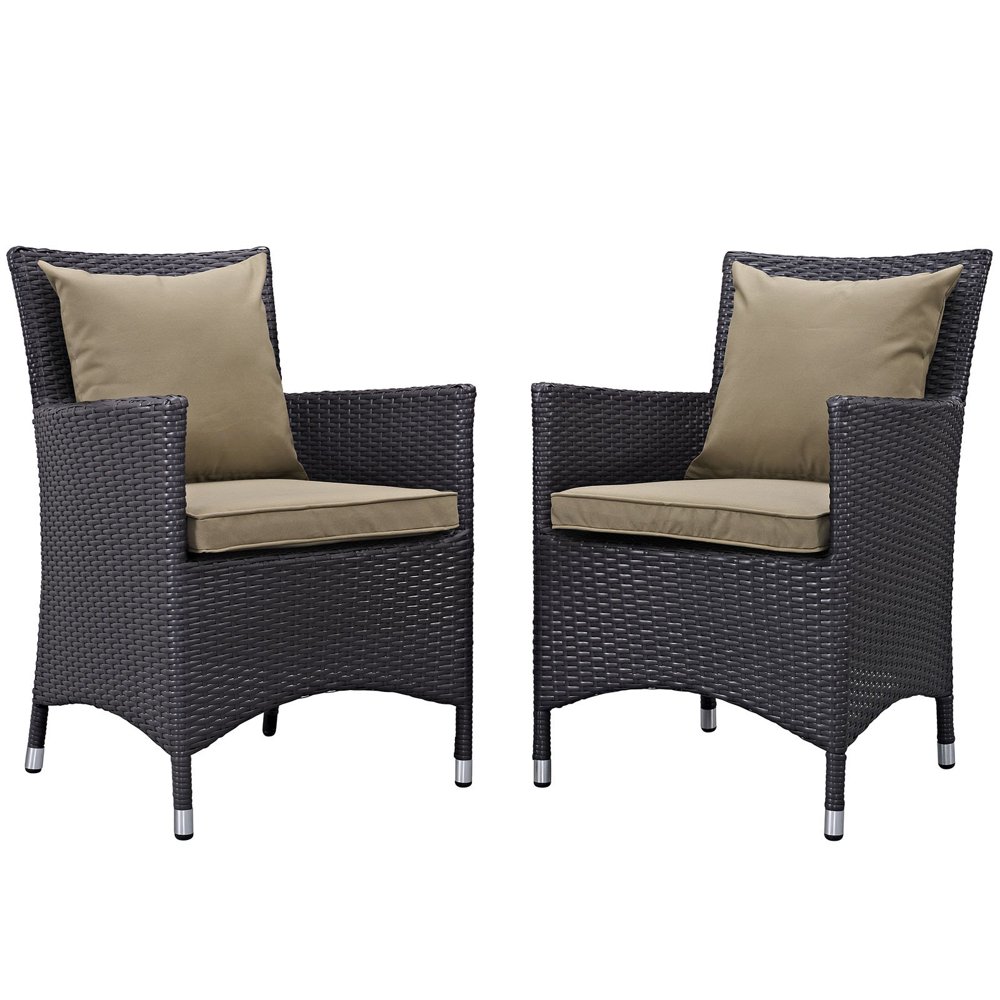 Modway Convene Wicker Outdoor Dining Chair Set of 2