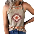 thumbnail image 2 of Camiseta sin mangas con cuello halter para mujer, camisa sin mangas con estampado de cuello redondo, informal, elegante, para fiesta en la playa, 2 of 6
