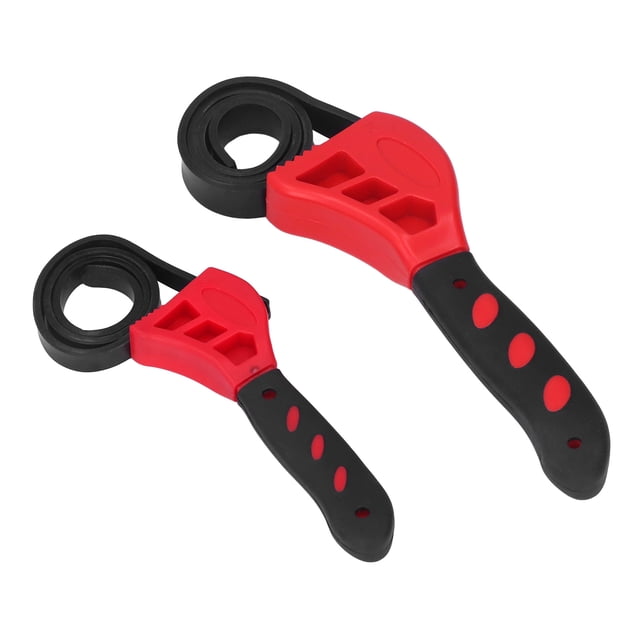 Strap Wrench, Wear Resistant Ergonomic Handle 6in 8in Belt Wrench For Installation Red,Yellow
