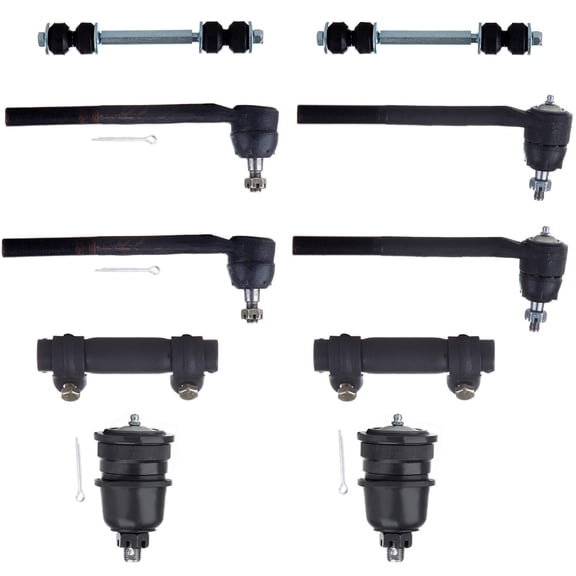 CCIYU Inner Tie Rod Ends Rwd Lower Ball Joints Outer Tie Rod Ends Front Sway Bar End Links Adjusting Sleeve Compatible fit for Chevy Blazer 96-03 for Chevy S10 96-01 for Gmc Jimmy 10pcs Suspension Kit