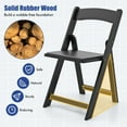 thumbnail image 4 of Gymax Set of 4 Dining Chairs w/ Rubber Wood Legs & Padded Seat for Home Office Events Black, 4 of 8