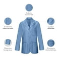 thumbnail image 4 of Panda Uniform by HeedFit Men's 31" Lab Coat Custom Fit, 11XL, Ceil Blue, 4 of 6