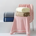 thumbnail image 2 of Zhuge 2 Piece 31.5x63 Inch Large Plush Coral Fleece Bath Towel, Ultra Soft Cozy Quick Drying Shower Towel, Highly Absorbent Towel for Daily Bathroom & Home Use, Blue, 2 of 5