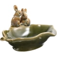 thumbnail image 1 of Jabonera de cerámica Barra de conejo Bandeja de jabón Soporte para caja de jabón Plato de jabón de conejito decorativo Ahorro de jabón Contenedor de esponja Tazón para llaves Plato de joyería 10 * 17, 1 of 5