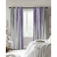 thumbnail image 3 of Purple Gray Blackout Curtains 45 Inches Long for Bedroom, Vintage Country Abstract Gradient Aesthetic Thermal Insulated Room Darkening Black Out Window Curtain Panels Grommet Drapes for Living Room, 3 of 8