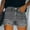 Gray, variant on Sakmal Shorts Womens Jean Blue Cut-off High Waisted 5" Ripped Denim Shorts with Pockets