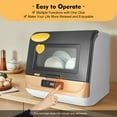 thumbnail image 6 of ChicHomey ​​Compact Countertop Dishwasher, 3 Washing Modes,800W Energy-Efficient,Space-Saving for Small Kitchens/Apartments/Dorms​, 6 of 11