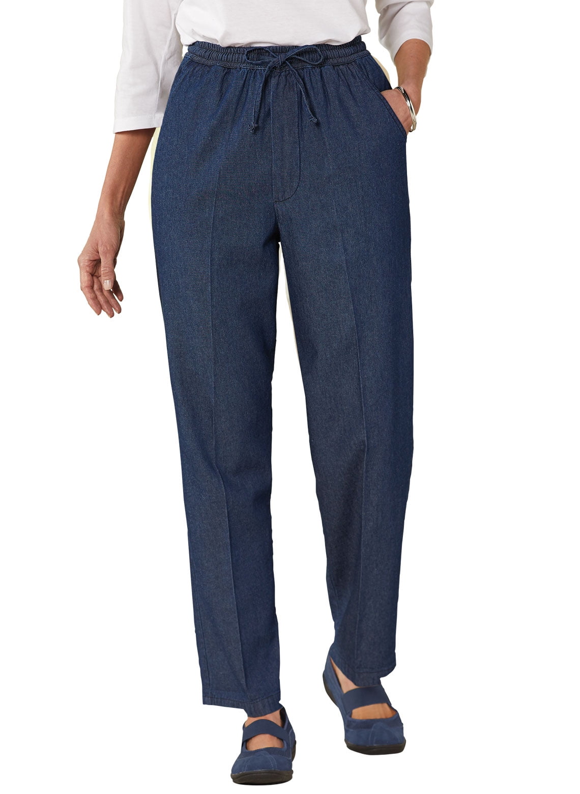 Denim Drawstring Pants - Walmart.com