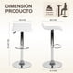 thumbnail image 4 of Set de 2 Sillas de Bar Color Blanco con Reposapié Altura Ajustable Giratorio HOMEMAKE FURNITURE  Moderno, 4 of 6