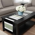 thumbnail image 4 of Sage Green Black Stripe Table Runner 72 Inches Long, Modern Abstract Coarse Striped Kitchen Coffee Dining Table Decoration for Home Party Birthday Wedding Home Decor 13x72 Inches, 4 of 8