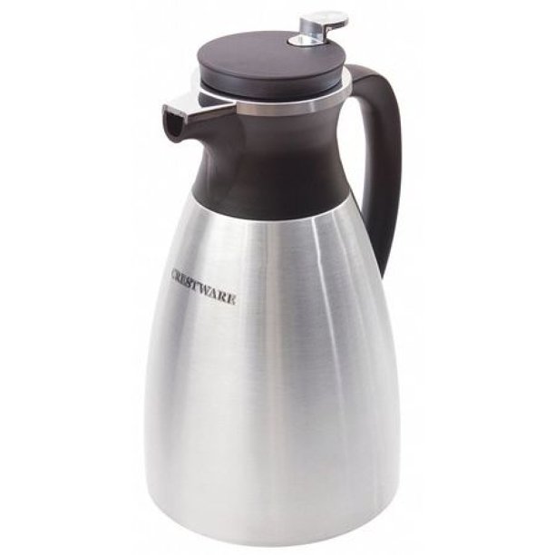 CRESTWARE CS1 Vacuum Insulated Carafe, 33.81 oz. Black