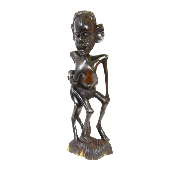 Collectible Figurine Mother Makonde feeding Child