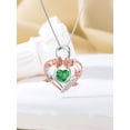 thumbnail image 6 of Dorunmo Infinity Heart Necklace 925 Sterling Silver Rose Necklace May Birthstone Wedding Graduation Jewelry for Mom Women, 6 of 10