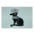 thumbnail image 3 of Occult Cutting Board, Vintage Egyptian Cat Sphinx Eastern Design Art Print, Decorative Tempered Glass Cutting and Serving Board, Small Size, Black Grey, by Ambesonne, 3 of 5