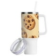 thumbnail image 2 of Chocolate Chip Cookies Small 40 oz Tumbler with Handle Insulated&nbsp;Travel Mug&nbsp;Lid Straw Leak Proof Steel Vacuum Water Bottles Glasses Fits in Car Cup Holder, 2 of 7