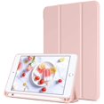 thumbnail image 1 of Étui pour iPad Mini 5 avec Porte-Crayon, Étui de Protection Premium Mince pour Tablette Support Folio Trifold Dos en TPU Souple Couverture Intelligente Réveil/sommeil Automatique pour iPad Mini 5e Génération 7.9 Pouces 2019, Rose, 1 of 8