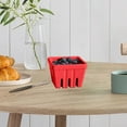 thumbnail image 5 of Uutvmp Berry Basket, Melamine Berry Bowl With Holes, Square Kitchen Fruit Basket for Christmas, 4" Colander Cute Small Container for Strawberry, Grape, Berries, 5 of 7
