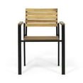 thumbnail image 4 of Jaylah Outdoor Wood and Iron Dining Chairs, Set of 2, Teak and Black, 4 of 5