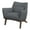 Dark Gray, variant on Gatsby Mid Century Modern Furniture Style Dark Gray Fabric Accent Armchair