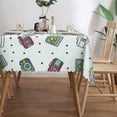 thumbnail image 3 of DouZhe Rectangular Tablecloth, Cute Doodle Camera Table Cloth for Kitchen Dinning Tabletop, 72" x 54" Waterproof Polyester Table Cover, 3 of 8
