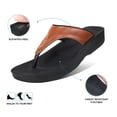 thumbnail image 4 of AEROTHOTIC Flip Flops for Women with Arch Support Plantar Fasciitis Orthopedic Cushioned Footbed Comfortable Non-Slip Sole with Padded Straps Dressy Casual Recovery Women Sandals, 4 of 8
