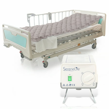 SereneLife SLAIRMATR45 - Hospital Bed Air Mattress - Bubble Pad Mattress with Electric Air Pump