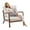 Beige, variant on Mid Century Modern Accent Chair, Upholstered Armchair with Waist Cushion & Solid Wood Frame for Living Room, Bedroom, Reading Nook