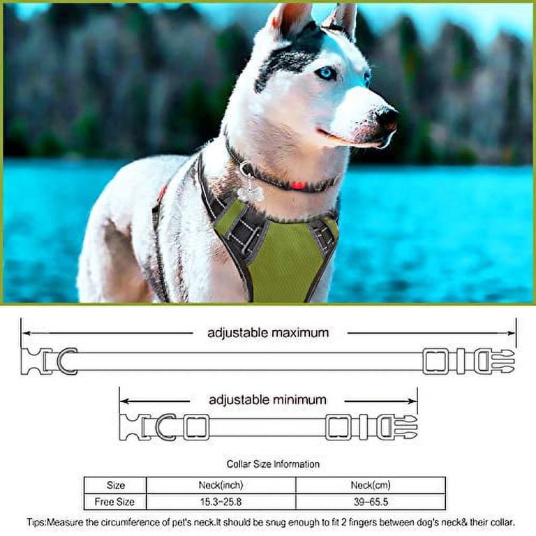 No Pull Big Dog Harness – Reflective Soft Vest – Adjustable Oxford Pet – Large Dogs