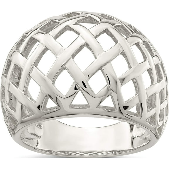 Sterling Silver Polished Ring (Size 6) Made In Thailand qr6884-6