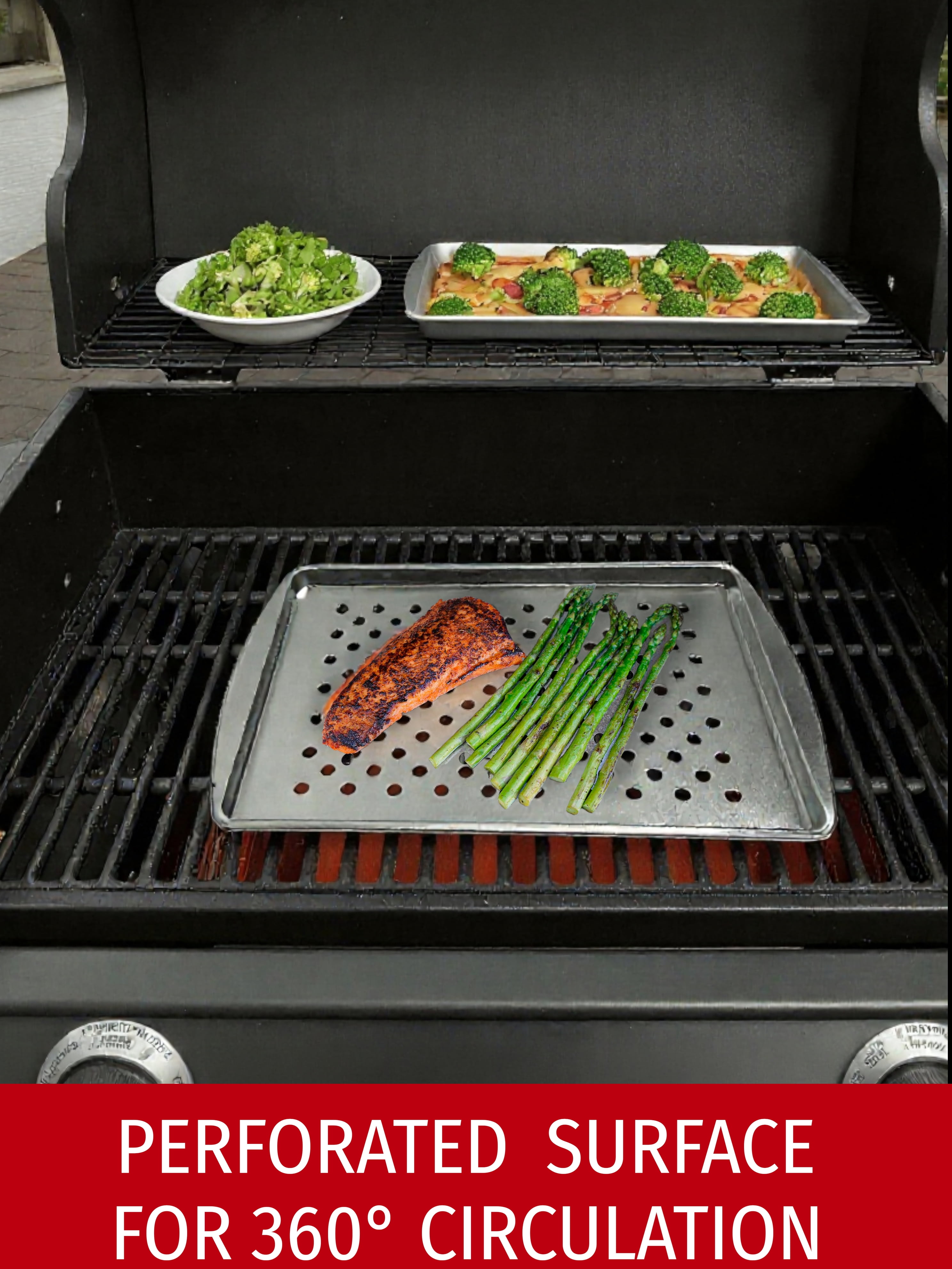 Expert Grill 13.2" x 9.2" Steel Barbecue Grill Tray For Outdoor Grills