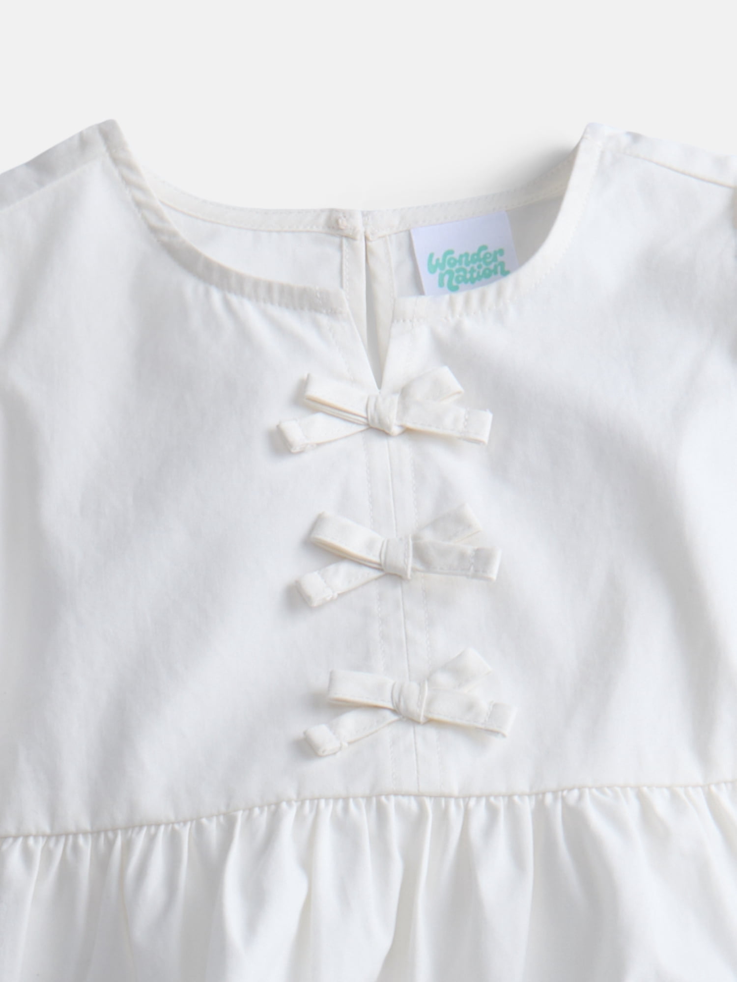 Wonder Nation Toddler Girls Peasant Top and Pants Set, 2-Piece, Sizes 12M-5T