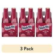 (3 pack) Welch's Non-Alcoholic Sparkling Juice Cocktail, Red Grape, 8.4 fl oz Bottle 4 Pack