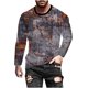 thumbnail image 1 of Camisas de Hombre Blusas de Manga Larga Con Cuello Redondo Impresión Digital Gradiente 3D Camiseta Informal Top Odeerbi ODB-4, 1 of 5