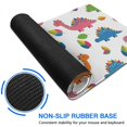 thumbnail image 6 of Long Mouse Pads for Desk,White Dinosaurs Colorful Leaves Pattern Desk Mats on Top Of Desks, Desk Mouse Pad Extra Large with 3mm Non-Slip Base and Stitched Edge for Gaming,Office,Work,Home 35.4"x15.7", 6 of 6