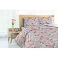 thumbnail image 3 of Ambesonne Flowers Down Alternative Quilt Comforter, Floral Spring Vibes Print, Full, Soft Blue Pale Pink Peach, 3 of 5