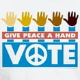 thumbnail image 3 of CafePress - Vote Peace White T Shirt - Men's Classic T-Shirts, 3 of 4