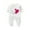 A-White, variant on Valentine's Day Baby Jumpsuit Newborn Baby Clothes Girls Boys Long Sleeve Heart Print Fall Winter Romper One Piece Outfits White