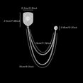thumbnail image 2 of Mens Brooch Shield Chain Brooch Suit Pin Badge Chains Brooch Chain Collar Mens Brooch Lapel Pin Suit Accessories Men, 2 of 5