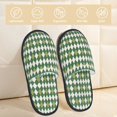 thumbnail image 2 of Sigee Light Green Squares for Cozy Furry Slippers Super Soft Indoor and Outdoor Use, Non-Slip Sole Slip On House Slippers-Large, 2 of 8
