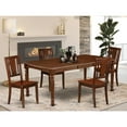 thumbnail image 4 of East West Furniture Dover 5-piece Traditional Wood Dining Set in Mahogany, 4 of 4