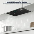 thumbnail image 4 of 900 CFM Range Hood Insert 30 inch, Ducted/Ductless Convertible Duct , Stainless Steel Vent Range Hoods, 4 of 9
