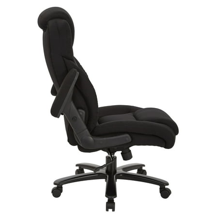 Pro-line II - Big and Tall 5-Pointed Star Fabric Executive Chair - Black