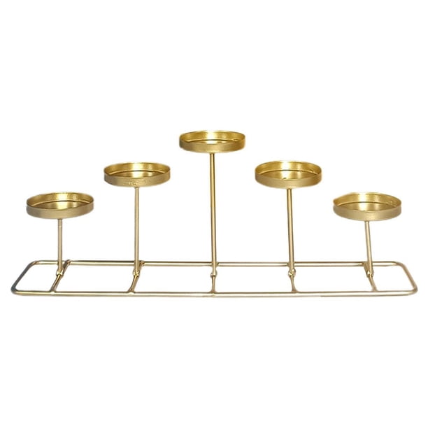 Candebro Zulema Adorno de exhibición Estilo retro dorado Porta vela