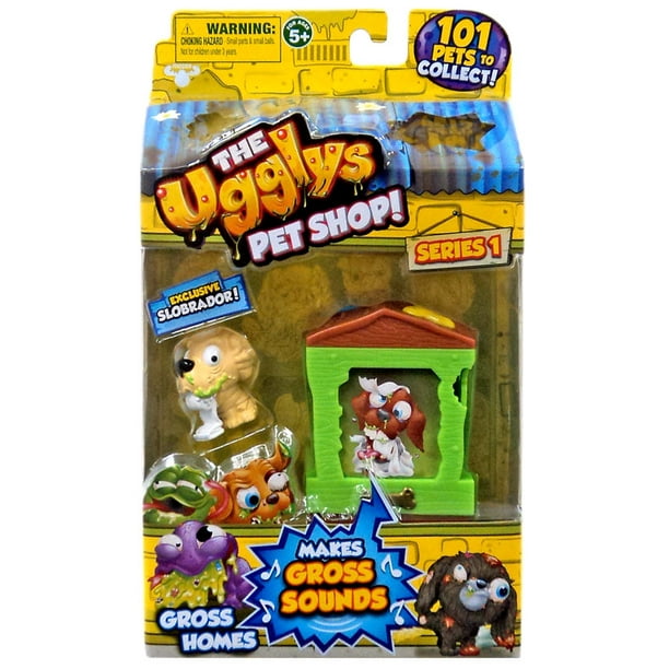 The Ugglys Pet Shop Gross Homes Series 1 Slobrador Mini Figure Pack