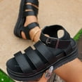 thumbnail image 6 of Mepaouo Womens Flat Thong Sandals Ankle Buckle Strap Strappy Slip on Walking Shoes with Memory Foam, 6 of 8