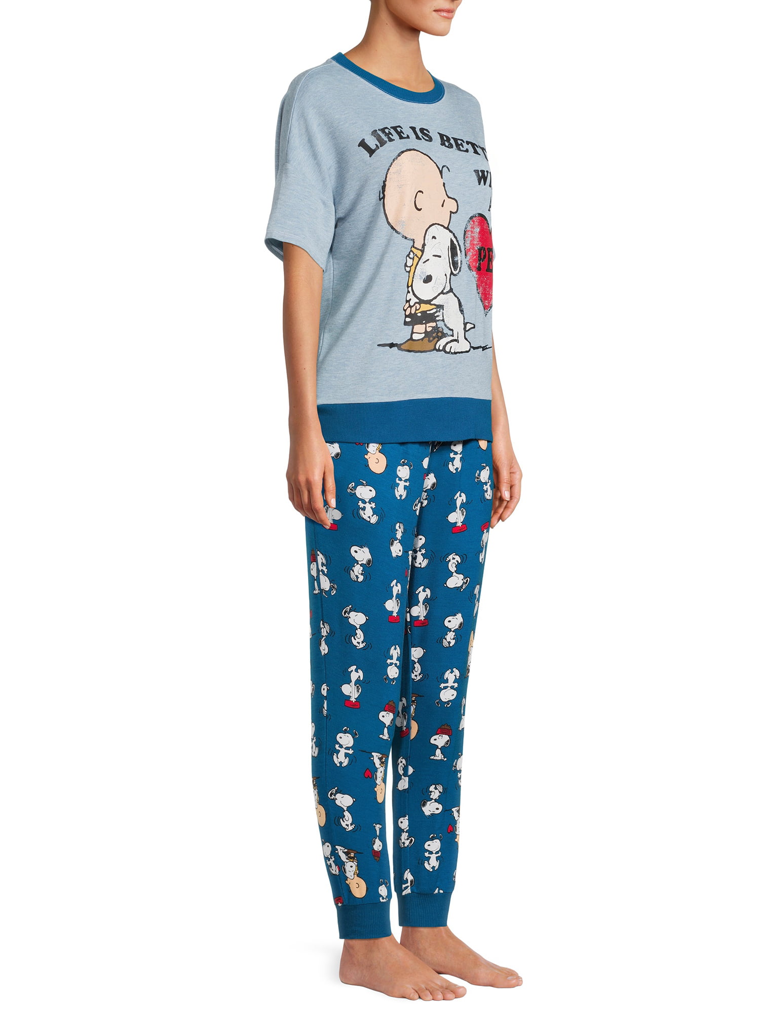 Women\'s Pajama Peanuts Snoopy 2-Piece Set,